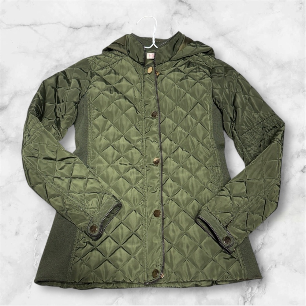C|Sono kids Olive green Quilted girls winter Jacket size M/10